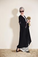 Tesettür giyim SİYAH PUL İŞLEMELİ CEKET 0068 