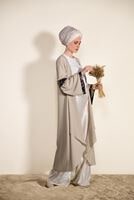 Tesettür giyim BEJ PUL İŞLEMELİ CEKET 0068 