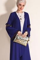 Tesettür giyim LACİVERT PUL İŞLEMELİ CEKET 0068 