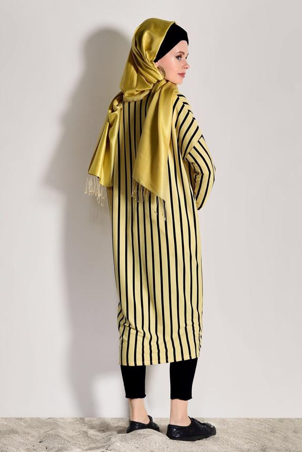 Vêtements hijab  STRIPED BUTTONED JACKET 1146  - TRENDTESETTÜR
