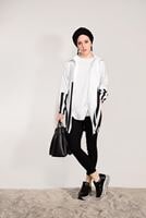 Vêtements hijab CRÈME VESTE SPORT RAYÉE 1417