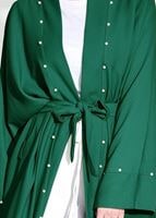 Tesettür giyim YEŞİL İNCİ DETAYLI CEKET 2875 