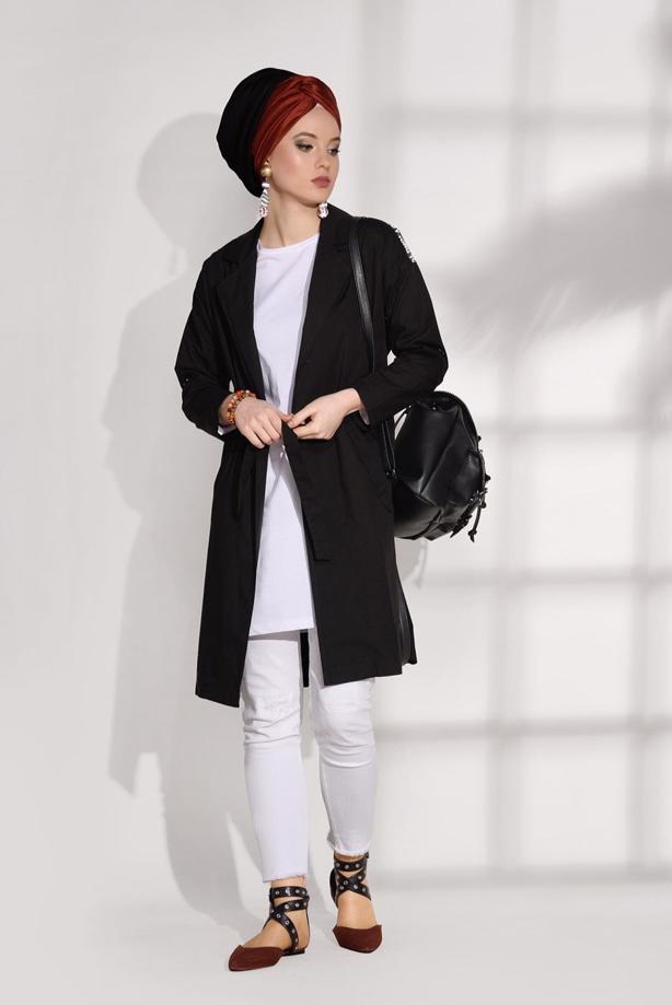 Vêtements hijab  DOUBLE BREASTED SPORTS JACKET T 4008  - TRENDTESETTÜR