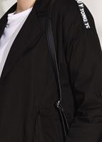 Hijab clothing BLACK DOUBLE BREASTED SPORTS JACKET T 4008 