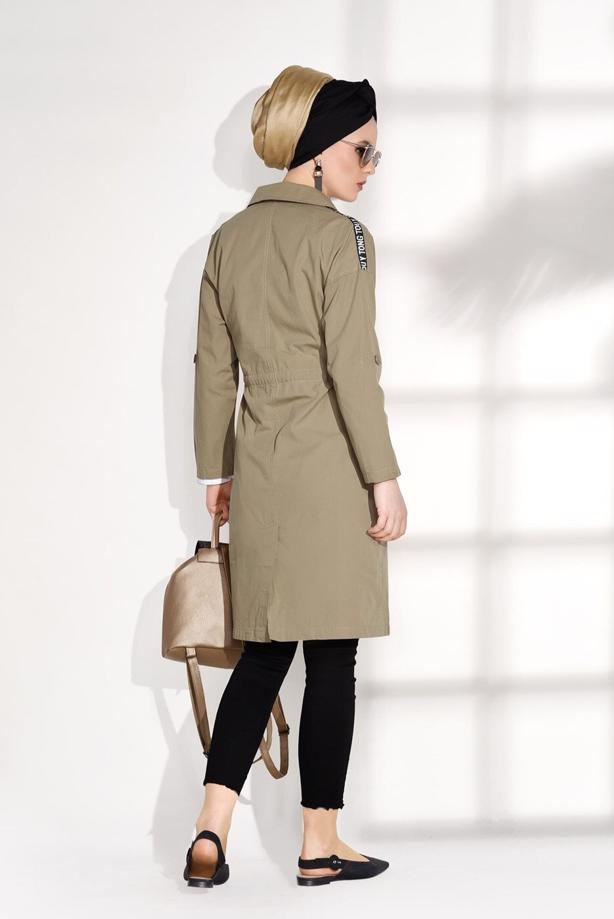 Hijab-Kleidung  T 4008 Lvr-Kruvaze Yaka Spor Ceket - TRENDTESETTÜR