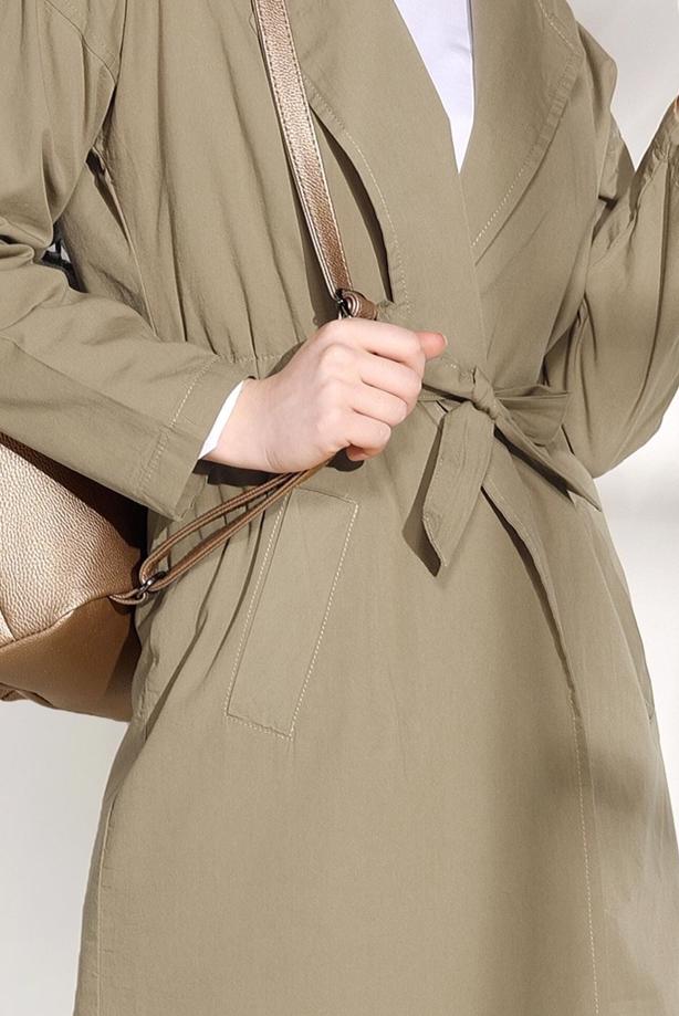 Hijab-Kleidung  T 4008 Lvr-Kruvaze Yaka Spor Ceket - TRENDTESETTÜR