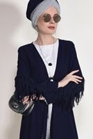 Tesettür giyim LACİVERT PÜSKÜL DETAYLI CEKET 4068 