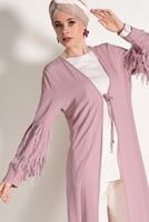 Tesettür giyim PUDRA PÜSKÜL DETAYLI CEKET 4068 