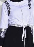 Tesettür giyim SİYAH DANTEL DETAYLI SPOR CEKET 5018 