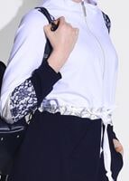 Tesettür giyim LACİVERT DANTEL DETAYLI SPOR CEKET 5018 