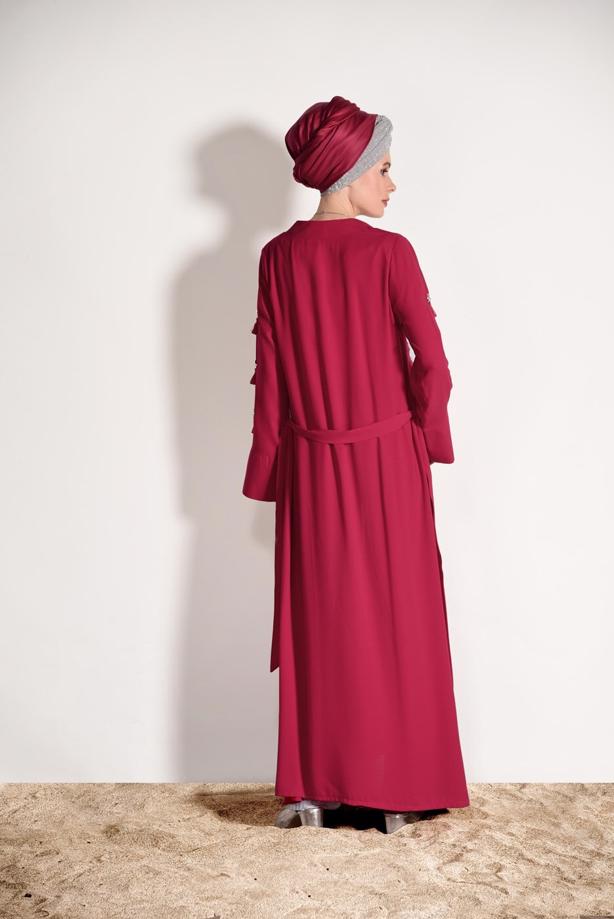 Vêtements hijab  FRINGE DETAIL BOOTH CARDIGAN 5096  - TRENDTESETTÜR