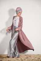 Vêtements hijab ROSE CARDIGAN BOOTH AVEC FRANGES 5096
