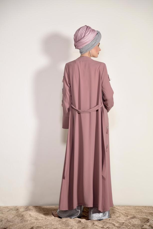 Tesettür giyim  PÜSKÜL DETAYLI SALAŞ CEKET 5096  - TRENDTESETTÜR