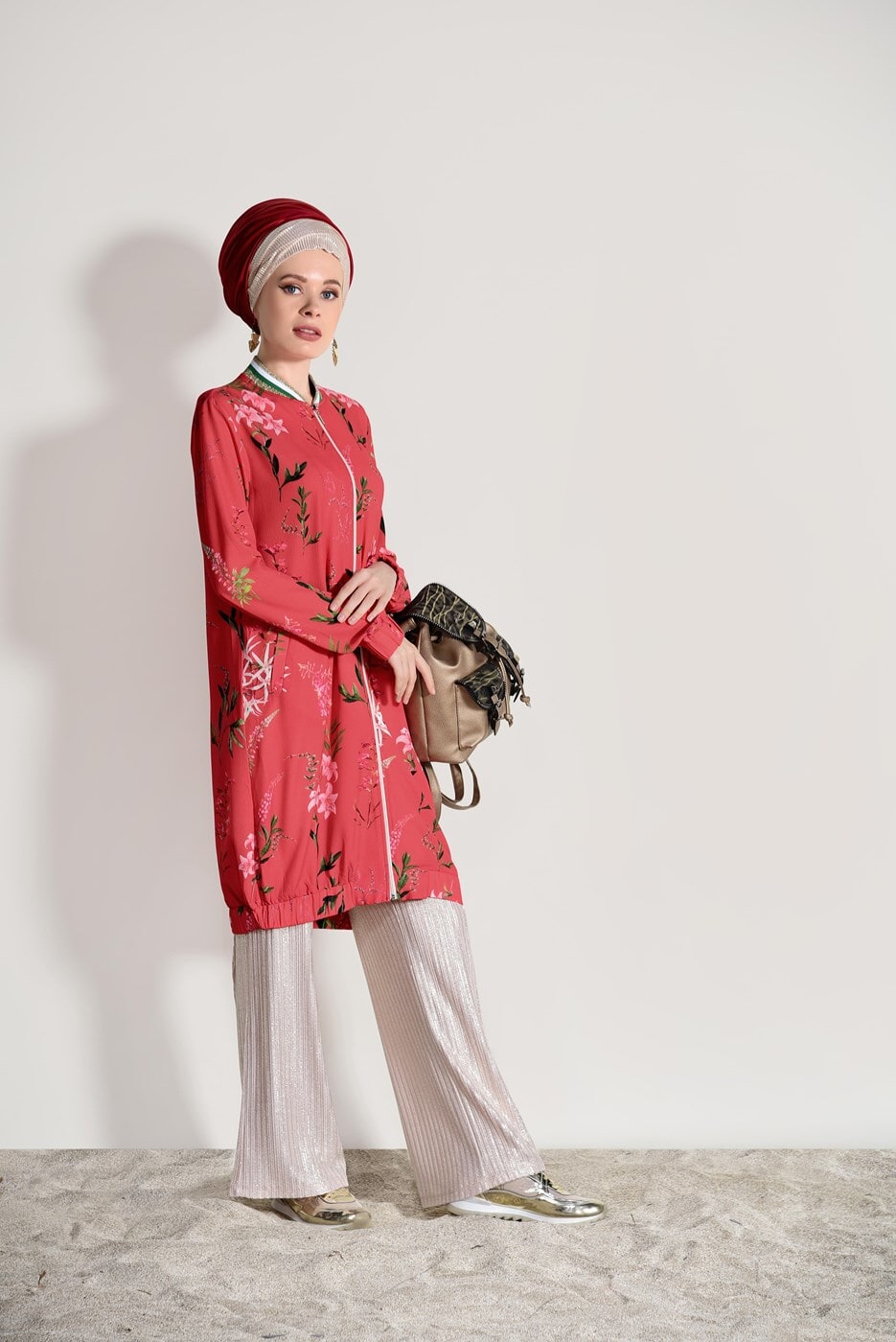 Vêtements hijab CORAIL VESTE À FLEURS 6417