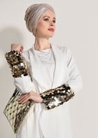 Tesettür giyim KREM PUL PAYET DETAYLI CEKET 8168 