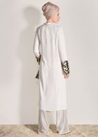 Tesettür giyim KREM PUL PAYET DETAYLI CEKET 8168 