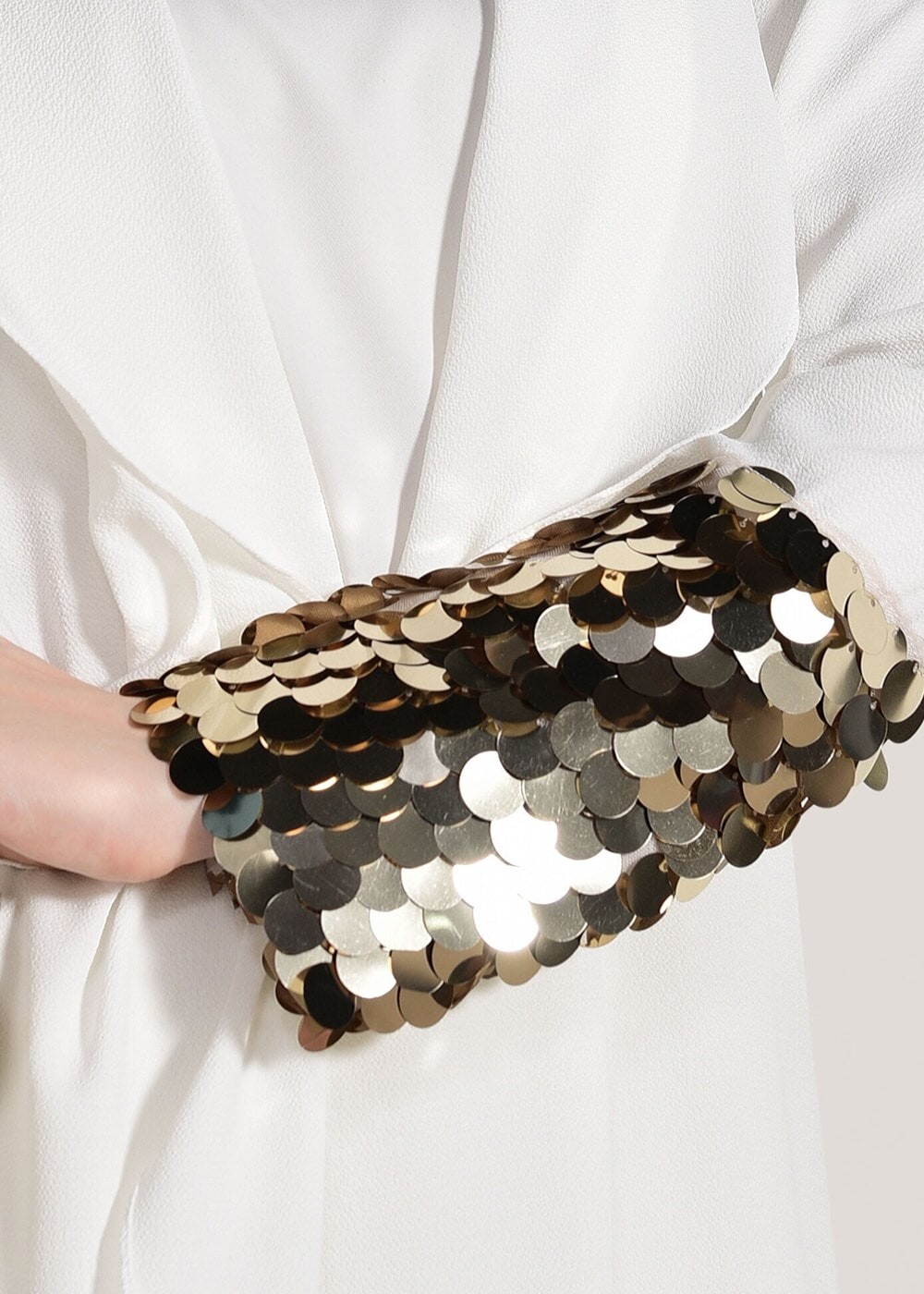 Tesettür giyim KREM PUL PAYET DETAYLI CEKET 8168 