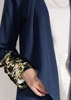 Tesettür giyim MAVİ PUL PAYET DETAYLI CEKET 8168 