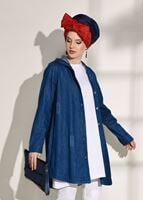 Tesettür giyim LACİVERT T 8226 Magazin-Denim Ceket