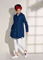 Tesettür giyim LACİVERT T 8226 Magazin-Denim Ceket