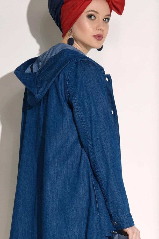 Tesettür giyim  T 8226 Magazin-Denim Ceket - TRENDTESETTÜR