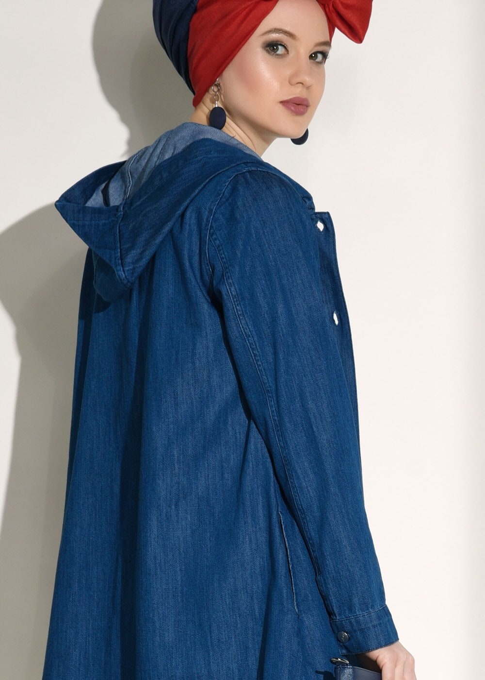 Tesettür giyim LACİVERT T 8226 Magazin-Denim Ceket