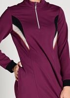 Tesettür giyim BORDO FERMUAR DETAYLI SPOR KESİM EŞOFMAN ELBİSE 2128
