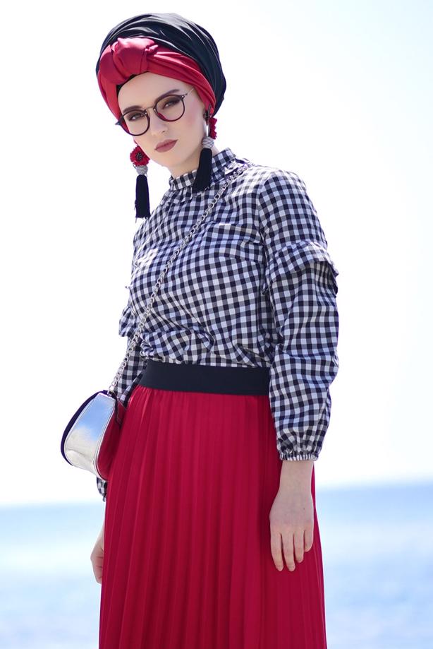 Vêtements hijab  PLEAT DETAIL SKIRT 3229  - TRENDTESETTÜR