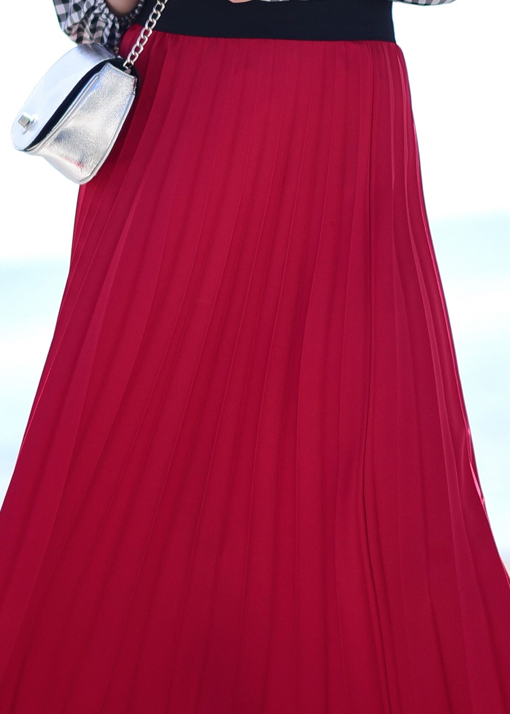 Vêtements hijab ROUGE JUPE DÉTAIL PLIS 3229