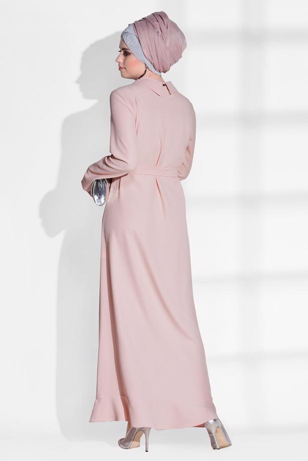 Vêtements hijab  RUFFLE DETAIL DRESS 3497  - TRENDTESETTÜR