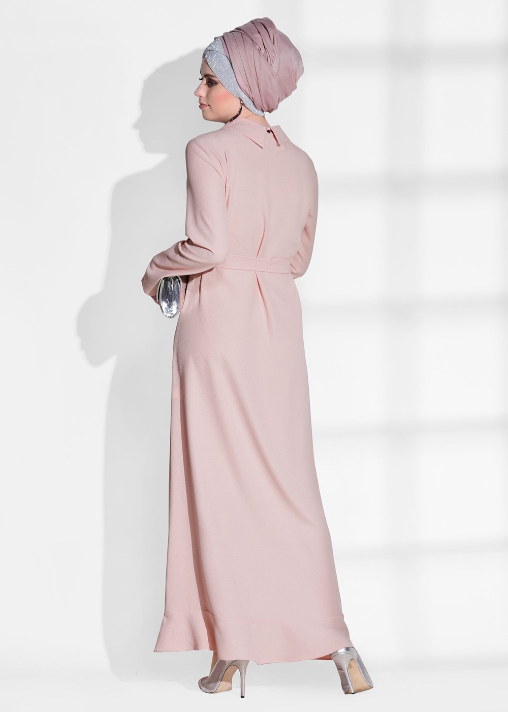 Vêtements hijab POUDRE ROBE À VOLANTS 3497