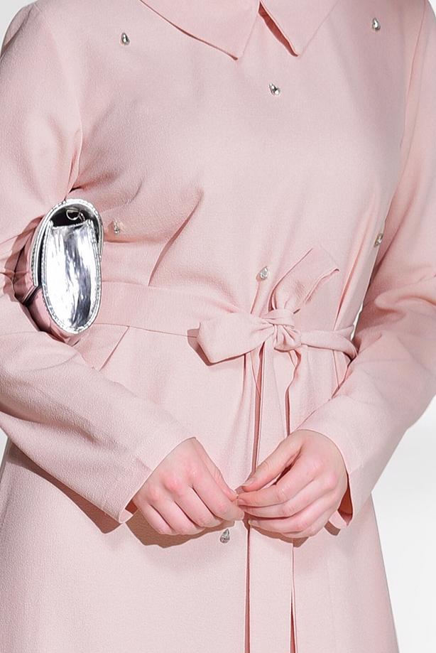 Vêtements hijab  RUFFLE DETAIL DRESS 3497  - TRENDTESETTÜR