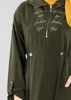 Tesettür giyim HAKİ T 4200 Criss Tesettür Elbise-Alv Fashion