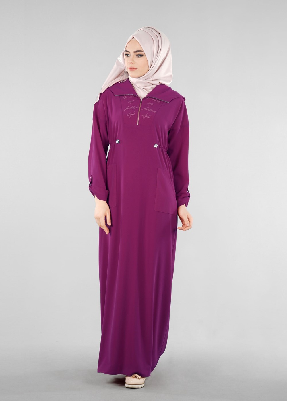 Tesettür giyim MOR T 4200 Criss Tesettür Elbise-Alv Fashion