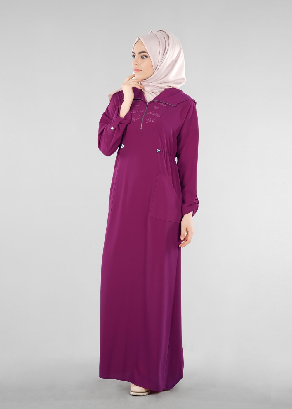 Tesettür giyim MOR T 4200 Criss Tesettür Elbise-Alv Fashion