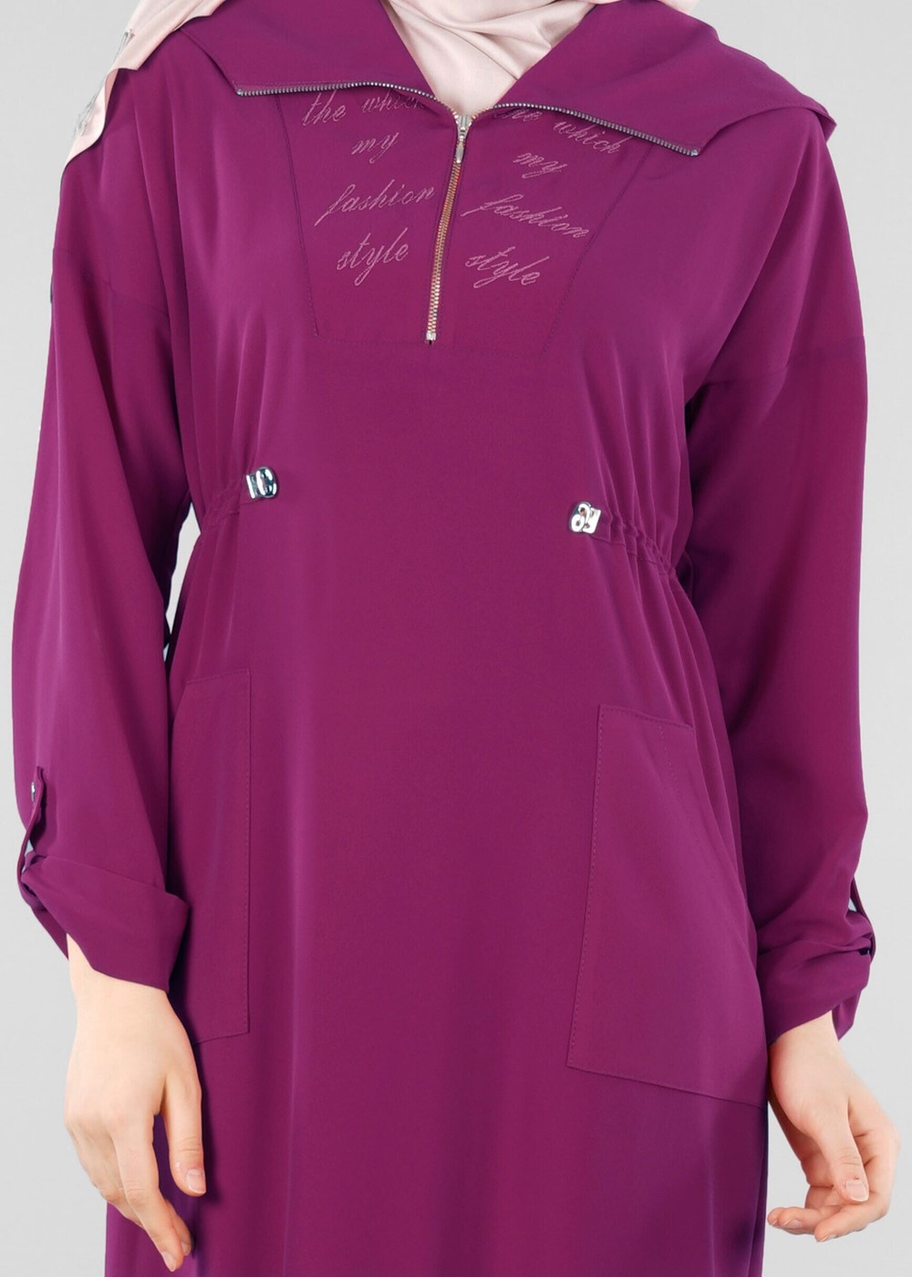 Tesettür giyim MOR T 4200 Criss Tesettür Elbise-Alv Fashion