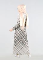 Tesettür giyim GRİ T 4253 Kobe 301026 Tesettür Elbise-Alv Fashion