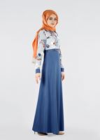 Tesettür giyim MAVİ T 4291 Kobe 301010 Elbise-Alv Fashion