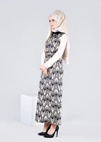 Tesettür giyim KREM T 4295 Power 2127 Elbise-Alv Fashion