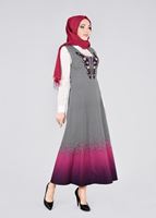 Tesettür giyim FUŞYA T 4370 Power 2246 2&prime;li Elbise-Alv Fashion