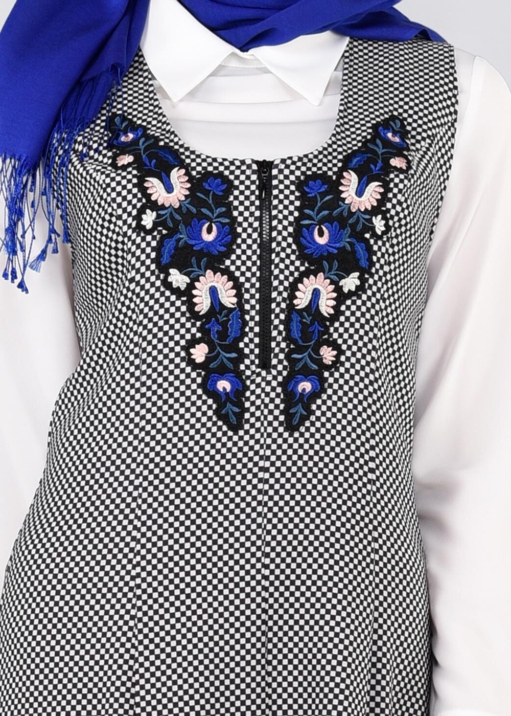 Tesettür giyim LACİVERT T 4370 Power 2246 2&prime;li Elbise-Alv Fashion