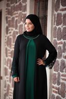 Hijab clothing BLACK LACE DETAIL DRESS T 4803 