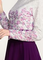 Tesettür giyim MÜRDÜM GÜPÜR İŞLEMELİ ABİYE ELBİSE 5610