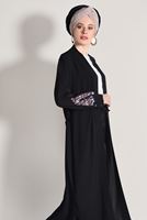 Tesettür giyim SİYAH PUL İŞLEMELİ CEKET 6268 