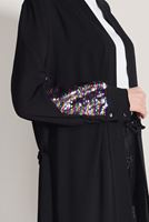 Tesettür giyim SİYAH PUL İŞLEMELİ CEKET 6268 