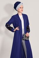 Tesettür giyim LACİVERT PUL İŞLEMELİ CEKET 6268 