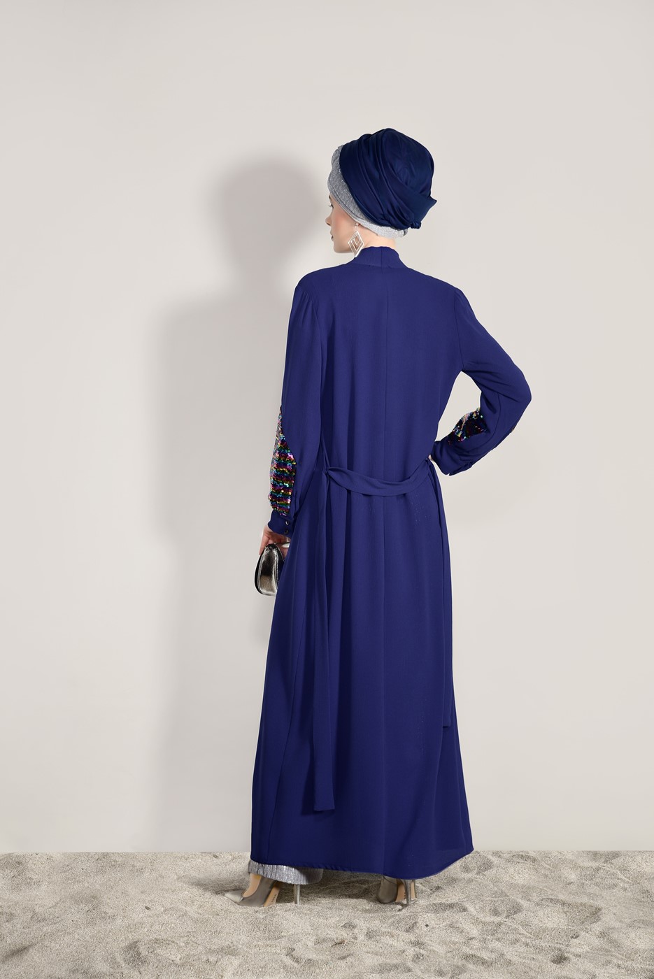 Tesettür giyim LACİVERT PUL İŞLEMELİ CEKET 6268 