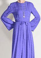 Tesettür giyim LACİVERT T 7085 Asmiray- Fırfır Detaylı Elbise