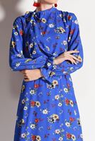 Vêtements hijab BLEU MARINE ROBE IMPRIMÉ FLORAL 7597