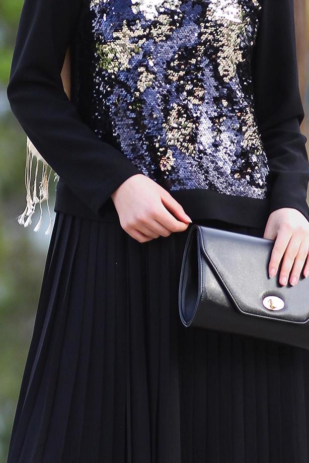 Vêtements hijab  SEQUIN DETAIL PLEATED DRESS T 7662 - TRENDTESETTÜR